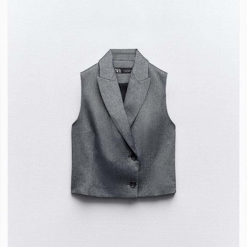 Zara Charcoal Sleeveless Vest